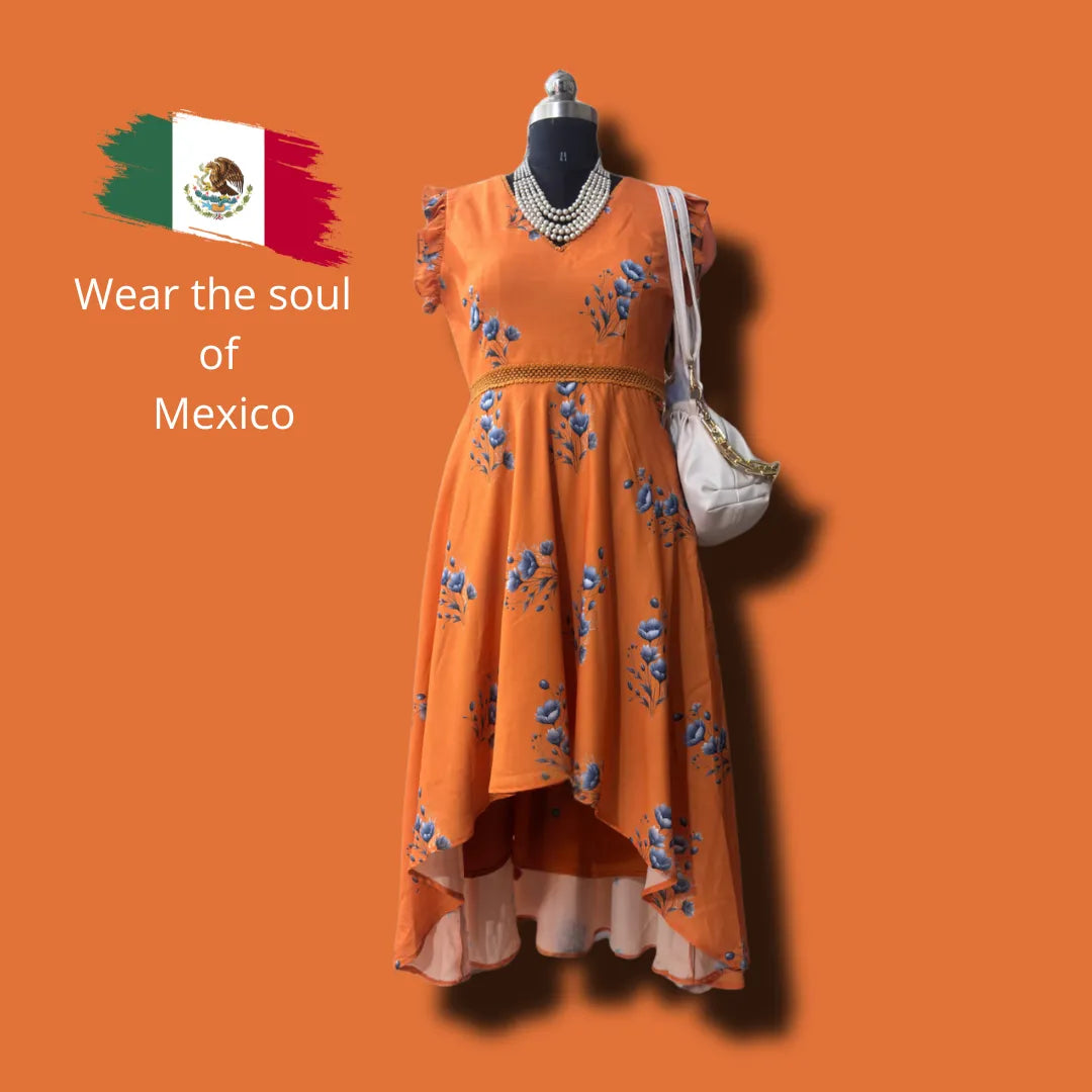 Sol y Flor Mexican Maxi Dress - Floral Dresses Women