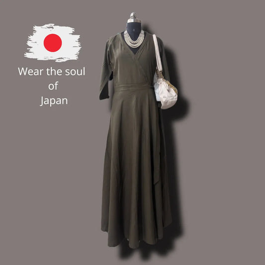 Shizuka Wrap Dress Women – Japanese Serenity