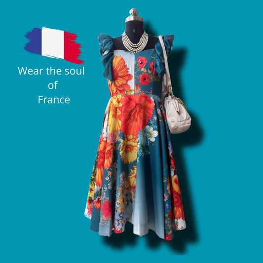 Éclat de Fleur Robe – Parisian Elegance French Dress