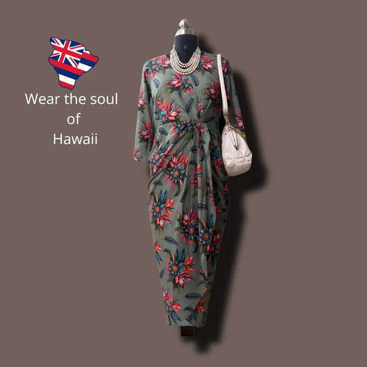 Aloha Blossom Wrap Cute Dress Women – Tropical Charm Hawaiian Dress