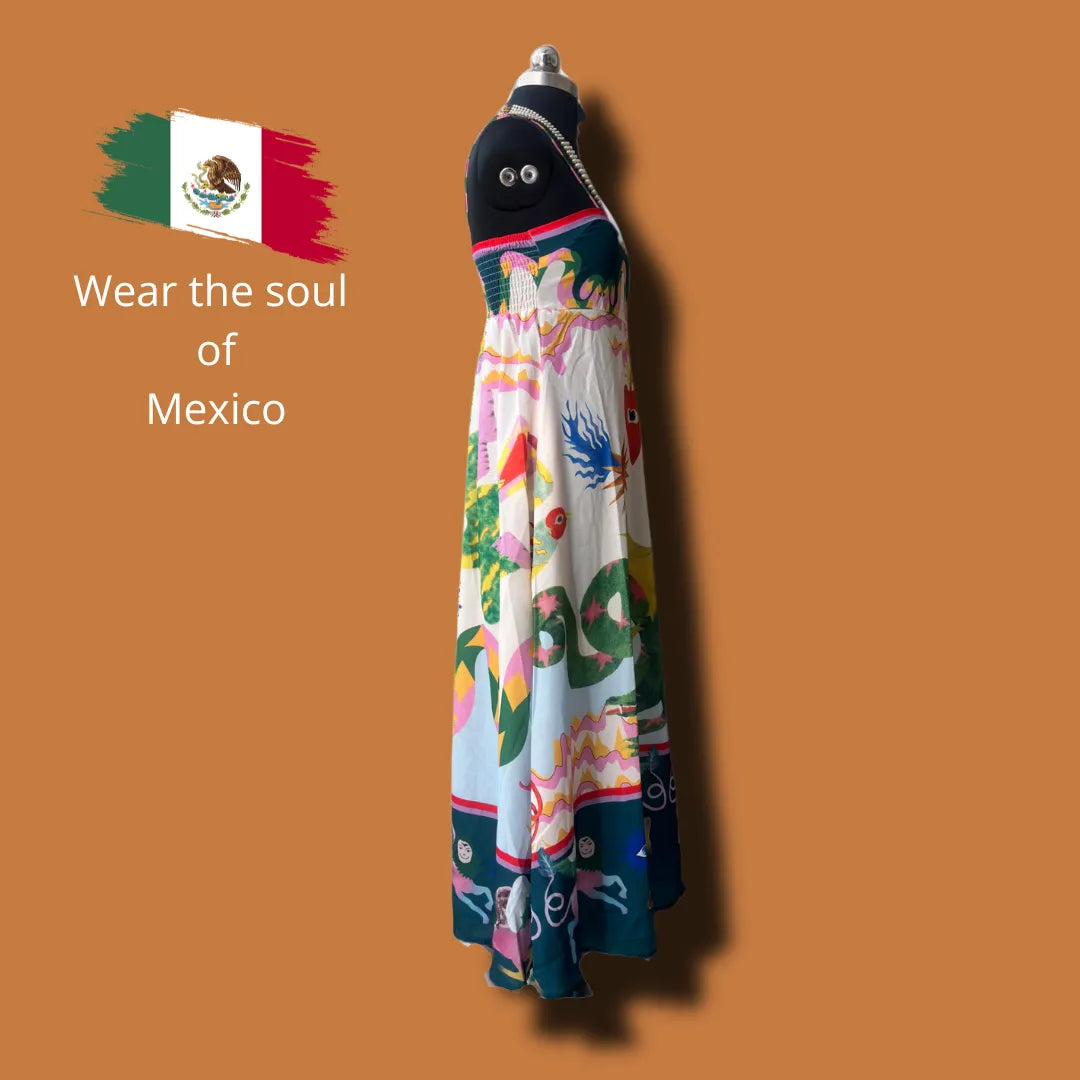 Sol Azteca Dress – Mexican Maxi Summer Vibes