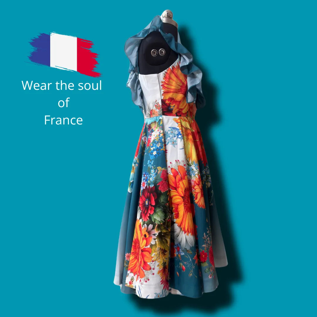 Éclat de Fleur Robe – Parisian Elegance French Dress