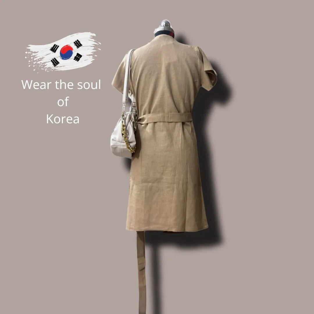 Seoul Breeze Dress – Chic Minimalism Korean Wrap Dress