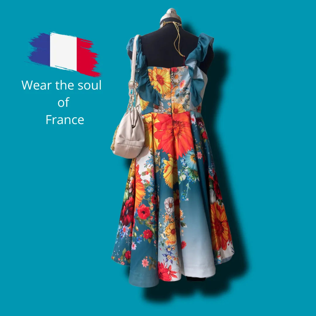 Éclat de Fleur Robe – Parisian Elegance French Dress