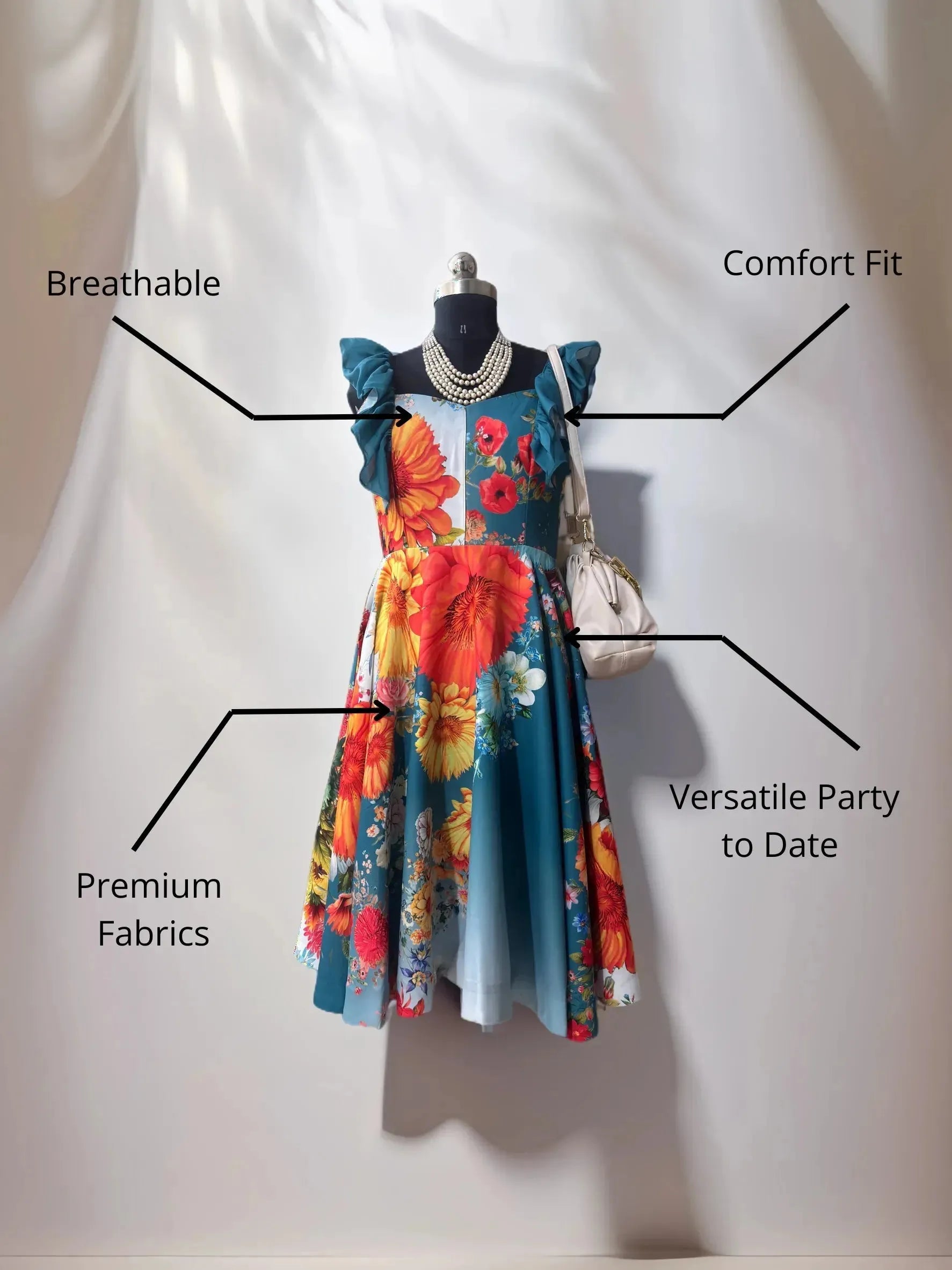 Éclat de Fleur Robe – Parisian Elegance French Dress - Soar N Style